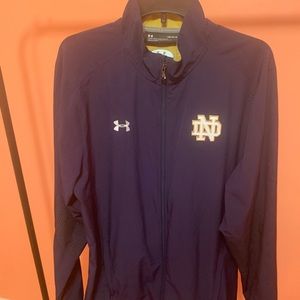 Navy Notre Dame under armour jacket